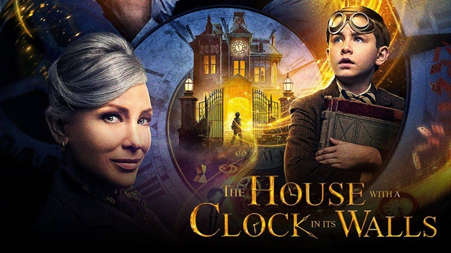 scary horror-the house with  clock in its walls